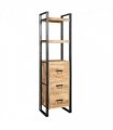 Cosmo Industrial Slim Bookcase