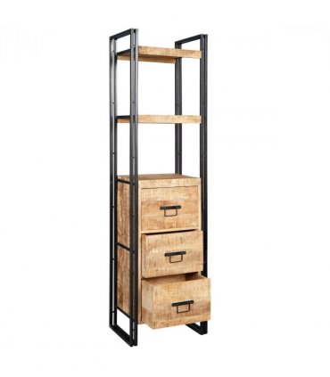 Cosmo Industrial Slim Bookcase