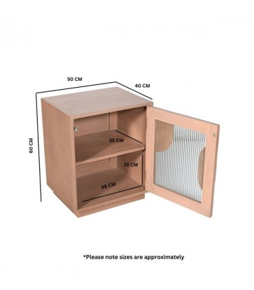 Indus Solid Wood Bedside Table