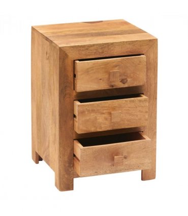 Toko Light Mango 3 Drawer Bedside