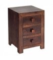 Toko Dark Mango 3 Drawer Bedside