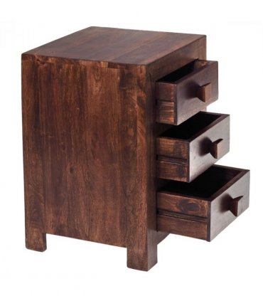 Toko Dark Mango 3 Drawer Bedside