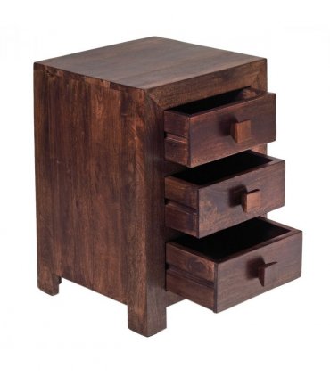 Toko Dark Mango 3 Drawer Bedside
