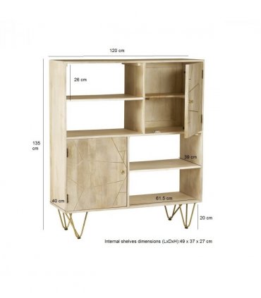 Light Gold Display Cabinet