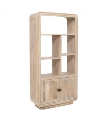 Hudson Carved Mango Wood Bookcase