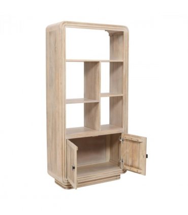 Hudson Carved Mango Wood Bookcase