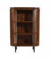 Slatted Mango Wood Bookcase- Medium High