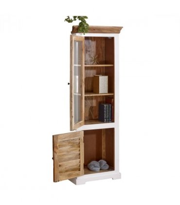 Alfie Wood Bookcase/Display Cabinet - 3 Shelves & 1 Door