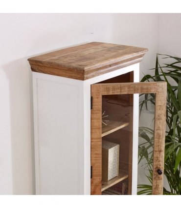 Alfie Wood Bookcase/Display Cabinet - 3 Shelves & 1 Door