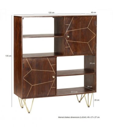 Dark Gold Display Cabinet