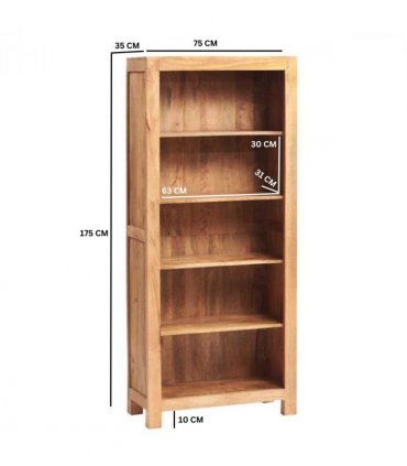 Toko Light Mango Large Open Bookcase