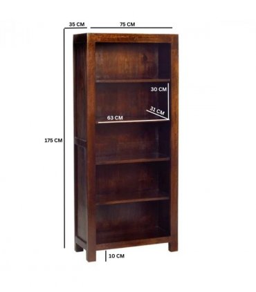 Toko Dark Mango Large Open Bookcase