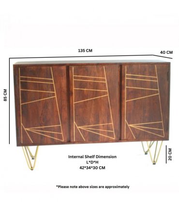 Dark Gold Large Sideboard