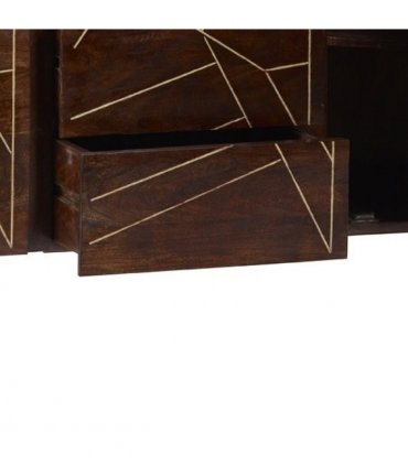 Dark Gold Extra Large Sideboard 3 Drawers And 2 Doors
