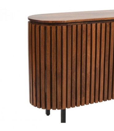 Slatted Mango Wood Large 2 Doors Sideboard