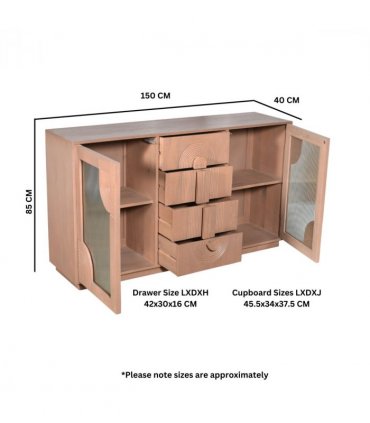 Indus Solid Wooden Extra Large Sideboard