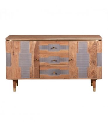 Wilton Acacia Wood 2 Doors 3 Drawers Sideboard