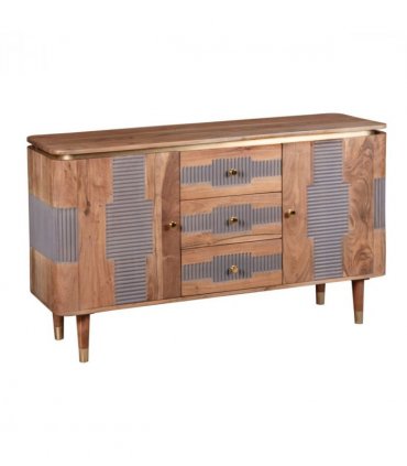 Wilton Acacia Wood 2 Doors 3 Drawers Sideboard