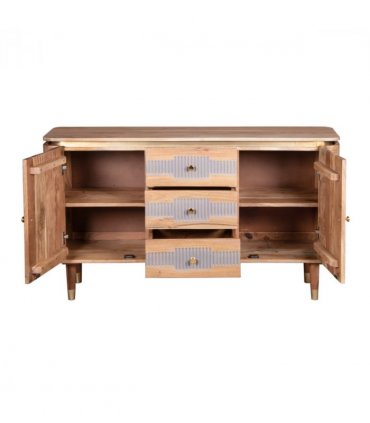 Wilton Acacia Wood 2 Doors 3 Drawers Sideboard