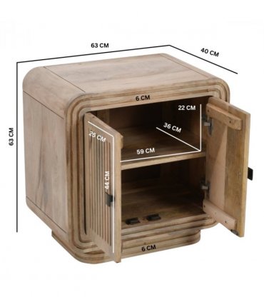 Hudson Carved Mango Wood Mini Sideboard