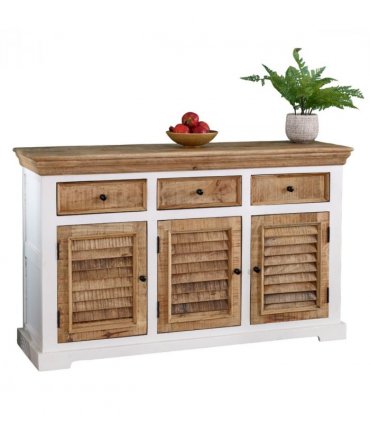 Alfie Wood Sideboard - 3 Drawers & 3 Doors