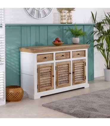 Alfie Wood Sideboard - 3 Drawers & 3 Doors