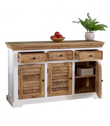 Alfie Wood Sideboard - 3 Drawers & 3 Doors