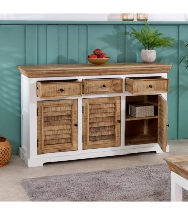 Alfie Wood Sideboard - 3 Drawers & 3 Doors