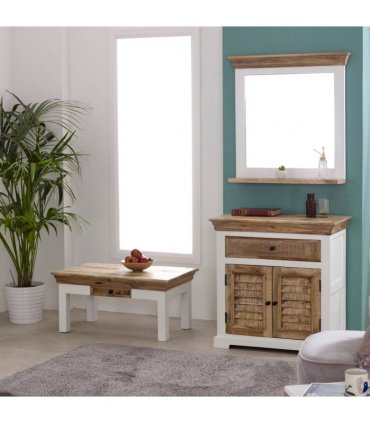 Alfie Coffee Table With Drawer Solid Mango Wood