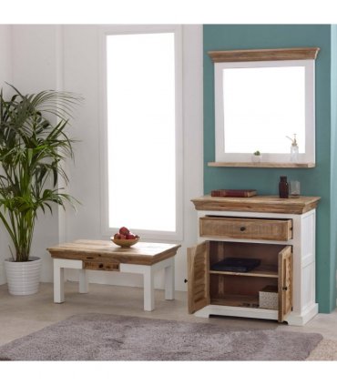 Alfie Coffee Table With Drawer Solid Mango Wood