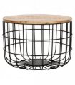 Surrey Solid Wood & Metal Wire Coffee Table