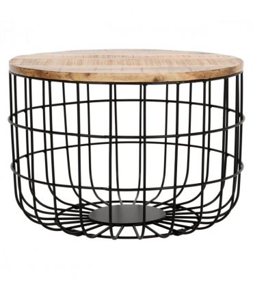 Surrey Solid Wood & Metal Wire Coffee Table