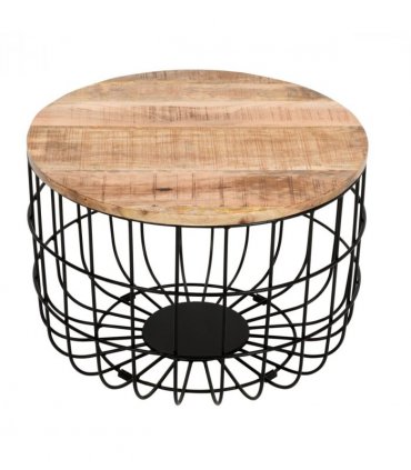 Surrey Solid Wood & Metal Wire Coffee Table