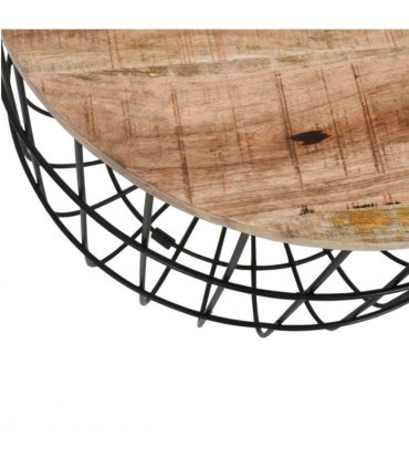 Surrey Solid Wood & Metal Wire Coffee Table