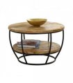 Surrey Solid Wood & Metal Coffee Table With Shelf