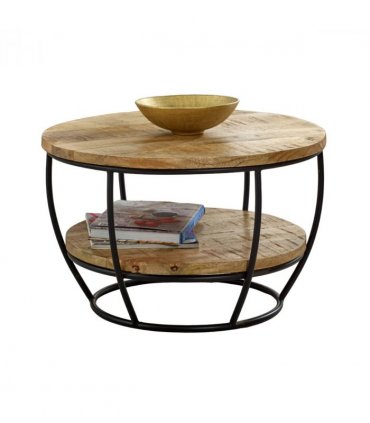 Surrey Solid Wood & Metal Coffee Table With Shelf