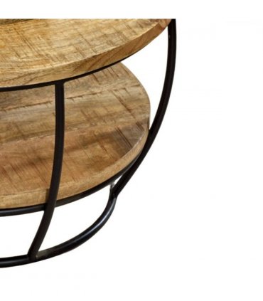 Surrey Solid Wood & Metal Coffee Table With Shelf