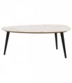 Opal Coffee Table With White Marble Top & Metal Legs