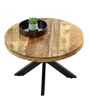 Surrey Solid Wood Coffee Table With Metal Spider Legs