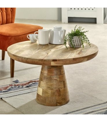 Surrey Solid Wood Coffee Table Mushroom Style