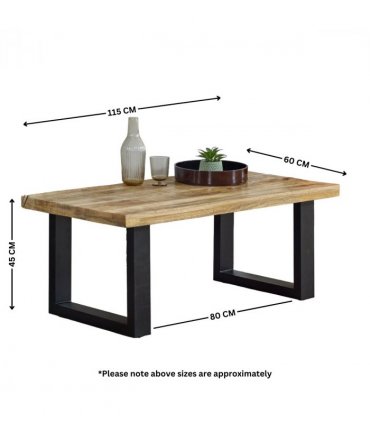 Surrey Solid Wood & Metal Coffee Table