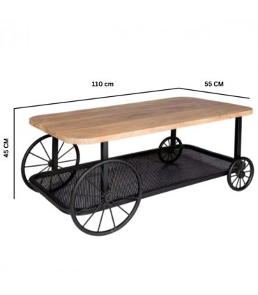 Craft Wheel Coffee Table