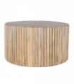 Hudson Carved Mango Wood Round Coffee Table
