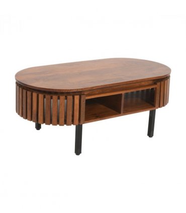 Slatted Mango Wood Rectangular Coffee Table