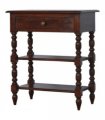 Artisan Furniture Solid Wood Turned Occasional Table, 1Drawer, Brown