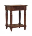 Artisan Furniture Solid Wood Turned legs Chestnut 1 Drawer Side Table, Brown