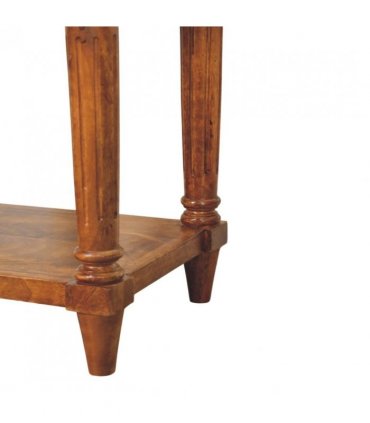 Artisan Furniture Solid Wood Turned legs Chestnut 1 Drawer Side Table, Brown