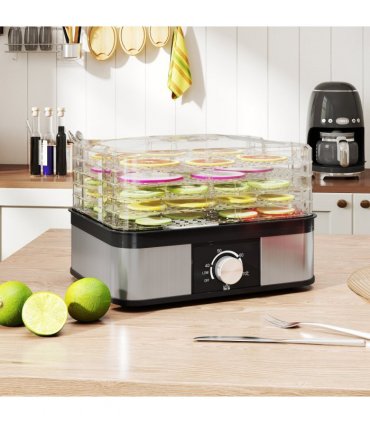 HOMCOM 5 Tier Food Dehydrator, 245W for Drying Fruit, Meat, Vegetable, Black