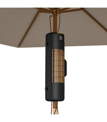 Outsunny Electric Parasol Mounted Patio Heater, Outdoor Heater w/ 2 Setting