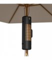 Outsunny Electric Parasol Mounted Patio Heater, Outdoor Heater w/ 2 Setting